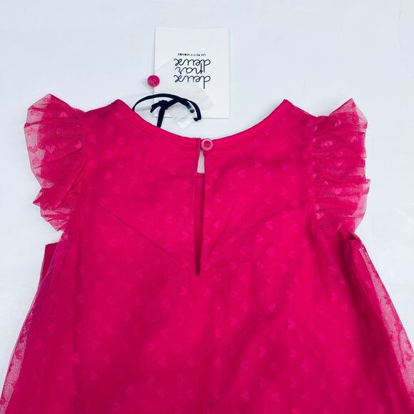 NWT Deux Par Deux Size 5 Azalea Pink Mesh Dress - Picture 6 of 7
